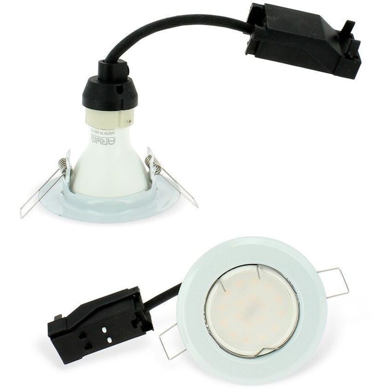 Set di 20 faretti da incasso fissi full white con GU10 LED 5W eq 40W