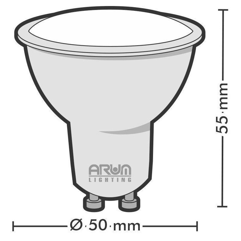 set di 10 lampadine LED per faretti GU10 7W eq. Dimmerabile 60W Température  de Couleur: Blanc chaud 2700K