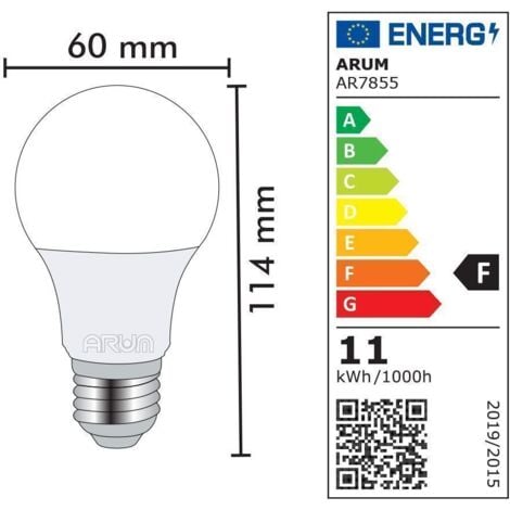 Lotto di 10 lampadine a LED E27 11W Eq 75W bianco caldo
