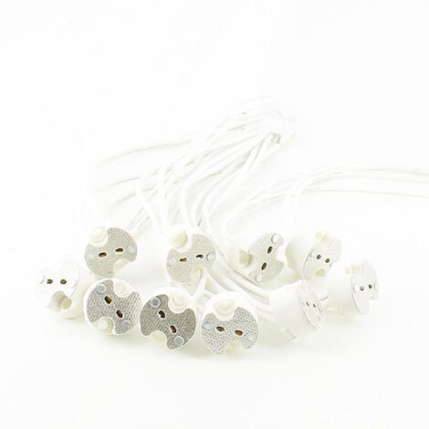 Set di 10 portalampada in ceramica alogena o LED MR16 GU5.3