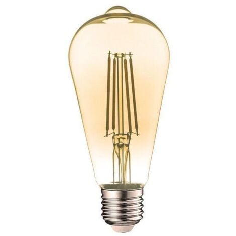 Lotto di 10 LAMPADINE LED E27 7W ST64 2200K Tipo Edison  Température de Couleur: Bianco caldo 2200K