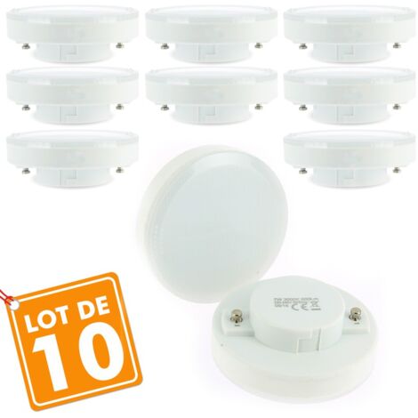 Lotto di 10 lampadine a LED GX53 7W eq 50W Température de Couleur: Blanc  Froid 6000K