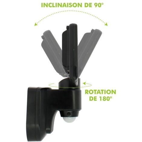 ESTEBAN Proiettore solare a LED con rilevamento 850 Lumens Eq 70W