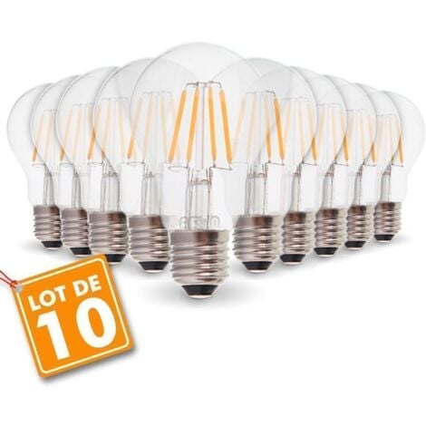 Lotto Di 10 Lampadine A Filamento E27 4W Eq. 40W Bianco Caldo 2700 K.