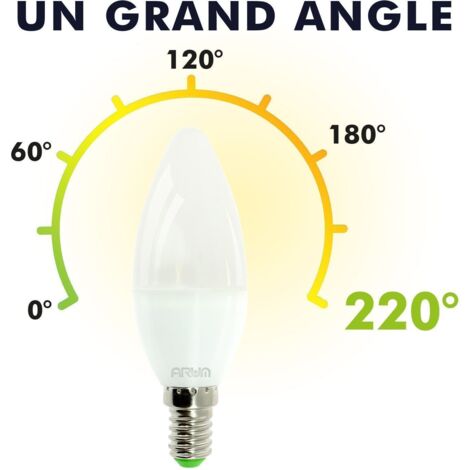 Lotto di 5 lampadine a LED E14 6W Eq 40W  Température de Couleur: Blanc neutre 4000K