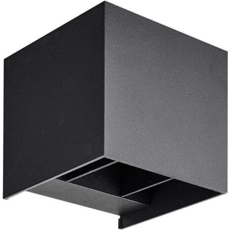 Lampada da parete quadrata PALMA Doppio fascio esterno 6W Eq 60W IP65  Température de Couleur: Bianco caldo 3000K
