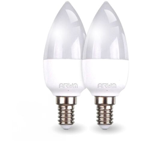 Set di 2 lampadine a LED E14 C37  Température de Couleur: Bianco neutro 4000K