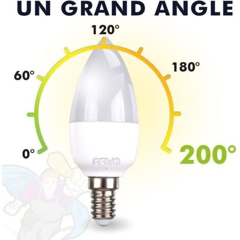 Set di 2 lampadine a LED E14 C37  Température de Couleur: Bianco neutro 4000K