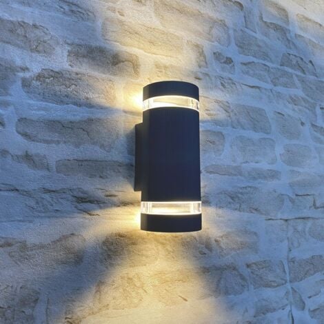 TORRE Applique da esterno tondo antracite IP54