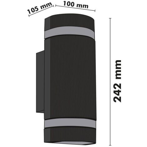TORRE Applique da esterno tondo antracite IP54