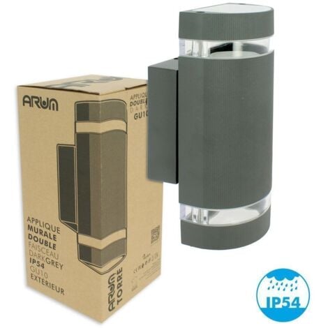 TORRE Applique da esterno tondo antracite IP54