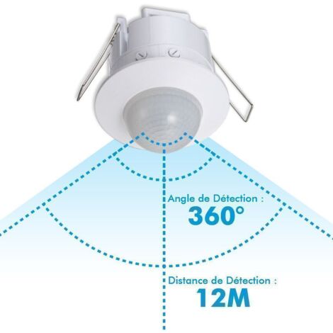 Rilevatore di movimento a infrarossi a 360 ° integrato IP20