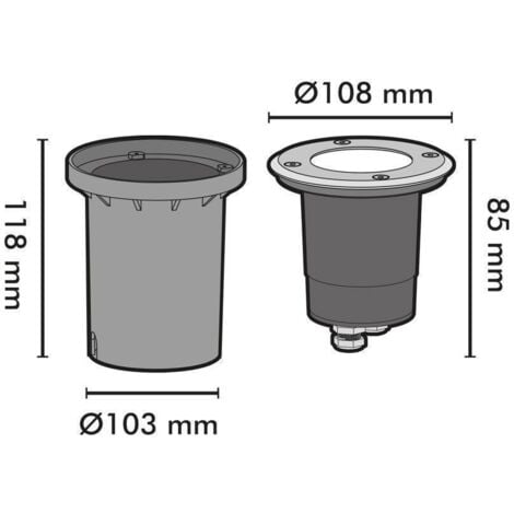 Faretto da incasso a terra CANYON IP67 INOX 304 GU10