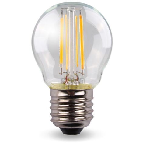 Set di 2 lampadine a LED 4W Eq 40W Standad E27 G45  Température de Couleur: Bianco caldo 2700K