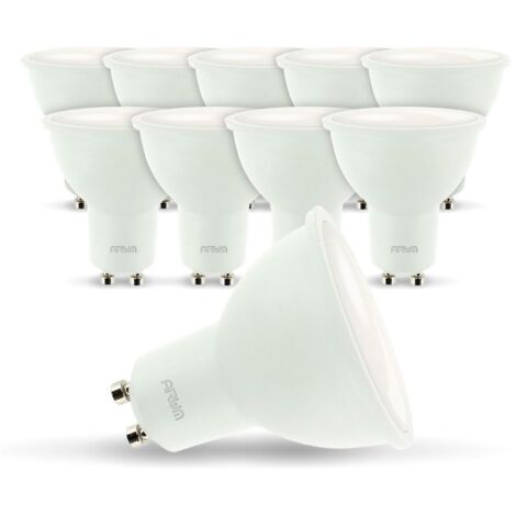 Set di 10 lampadine per faretti LED GU10 5W eq 40W Température de Couleur: Bianco neutro 4000K