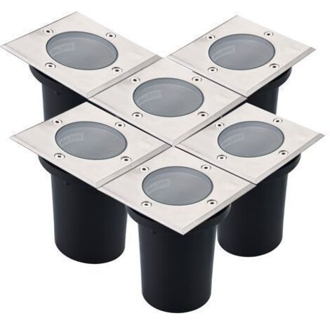 Set 30 Faretti Da Incasso GU10 Con Cornice In Acciaio Inox - Orientabili 30°, Per Soffitto, Diametro Foro 68-75 Mm