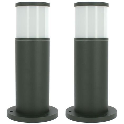 Set di 2 dissuasori da esterno VERACRUZ antracite altezza 35cm
