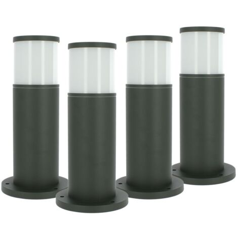Set di 4 dissuasori da esterno VERACRUZ antracite altezza 35cm