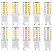 Lot de 10 ampoules LED G9 3W 400Lumens Blanc chaud