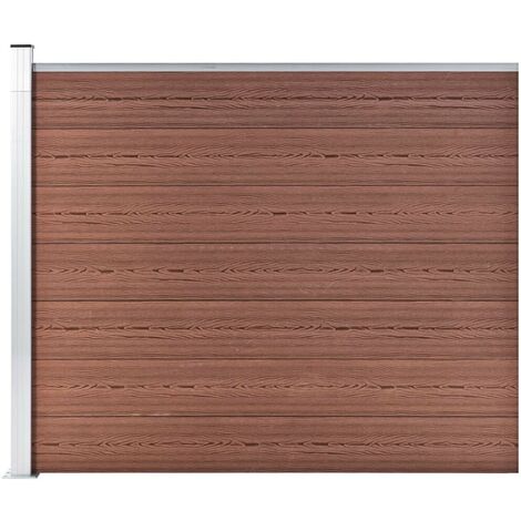 Zaunelement WPC 175x146 cm Braun FF148981DE
