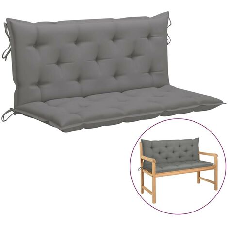 Auflage für Hollywoodschaukel Grau 120 cm Stoff FF315005DE