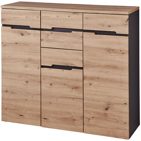 Produktbild von Garderoben-Set >ARAYA< (2-teilig) In Eiche Teilmassiv - 79x195x40,5 (, 369,95
