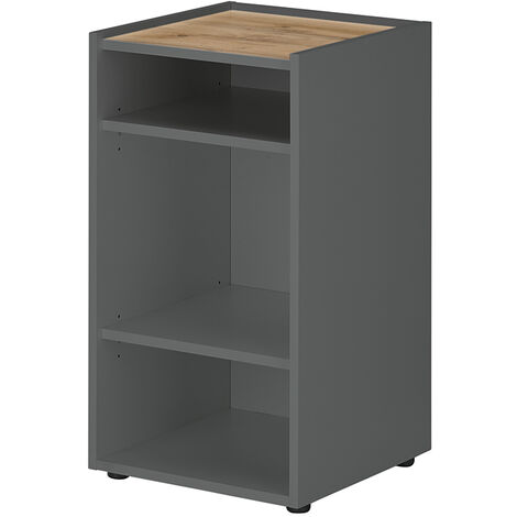 Regal 70cm hoch, anthrazit mit Eiche, CRISP-61 (1/5)