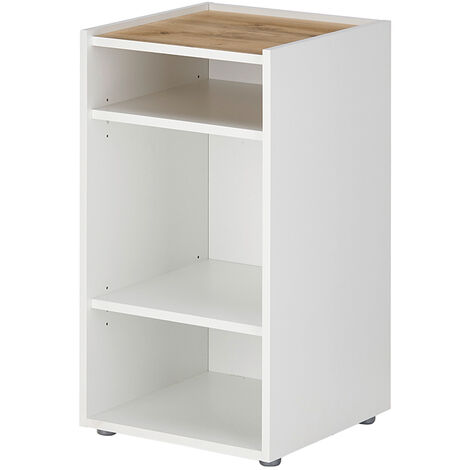 Regal 70cm hoch, weiß mit Eiche, CRISP-61 (1/5)
