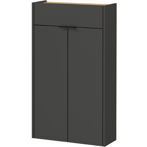 Garderobe Flurgarderobe schmal in grau mit Eiche ABERDEEN01 modern 2