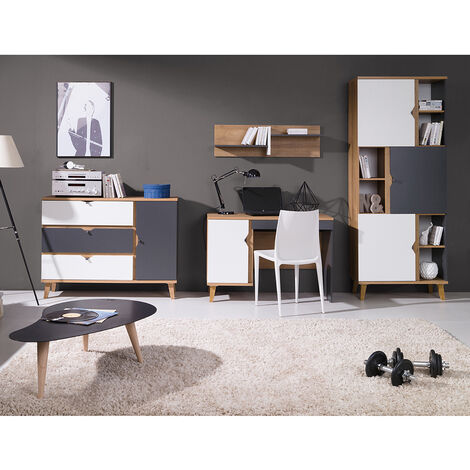 Gxffipw Kommode 120cm Weiß - 6 Schubladen Sideboard Mit Metallgriffen Für Wohnzimmer & Schlafzimmer