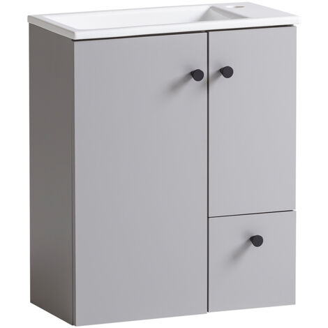 Badezimmer Unterschrank Grau