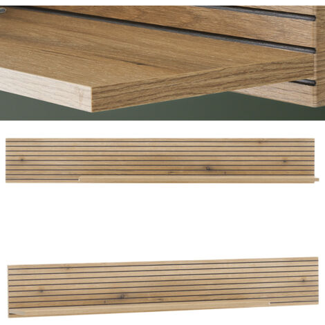 Lomadox Standvitrine Weiß Matt Mit Eiche Rillen - Moderne Glasvitrine 48,5x180x38 Cm