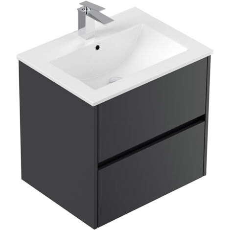Waschtisch 60 cm in graphit matt LIVIGNO-02 (1/5)