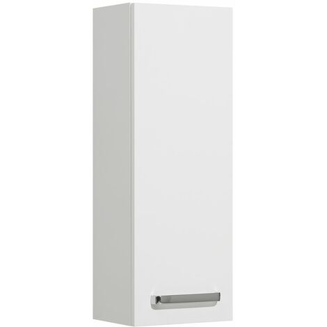 Badezimmer Wandschrank Hängeschrank WARSCHAU-66 in weiß glänzend - B/H/T:  25/70/20cm