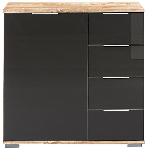 Schlafzimmer Kommode Mit LED Licht & USB - 8 Schubladen Aufbewahrungsmöbel 37x121x76cm