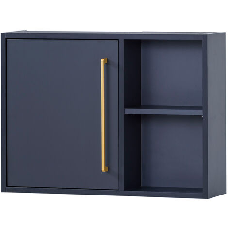 Badezimmer Hängeschrank KELLA-80 in nachtblau, B/H/T: ca. 66,8/48,4/16 cm