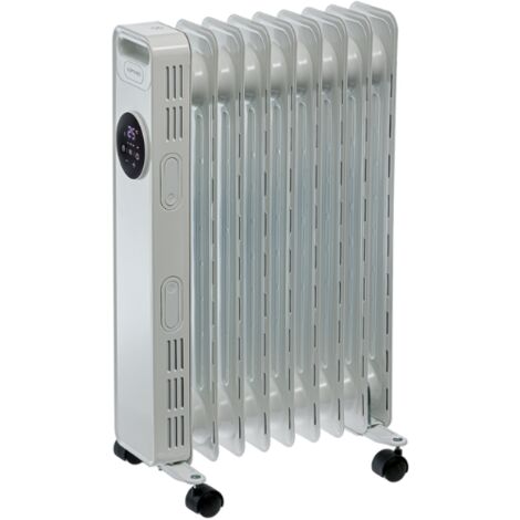 Radiateur bain d'huile 2000W OCED012000 – Écran digital, télécommande, 3 puissances, minuterie 24h – Pour espaces jusqu'à 20m² – Optimeo