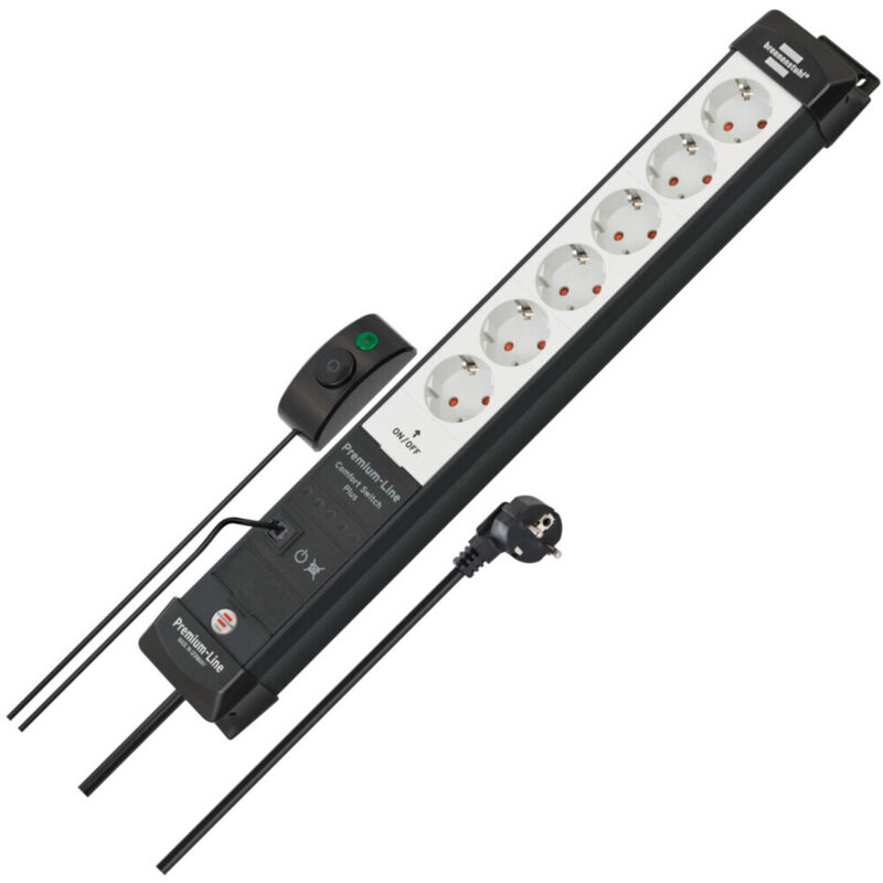 BRENNENSTUHL 1951560102 Premium-Line Steckdosenleiste 6-fach