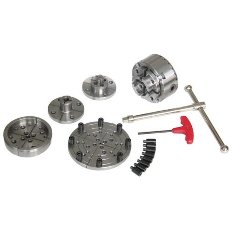 Holzstar 4-Backenfutter SET 2 100mm Vierbackenfutter Spannfutter M33 x 3,5 4036351017035