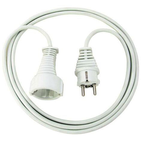 Brennenstuhl 1168120015 Verlängerungs-Kabel 2m H05VV-F3G1,5 weiss mit KiSchu