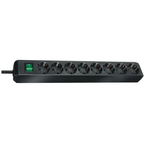 BRENNENSTUHL 1159300018 ECO-Line 8Fach schwarz Mehrfach-Steckdosenleiste