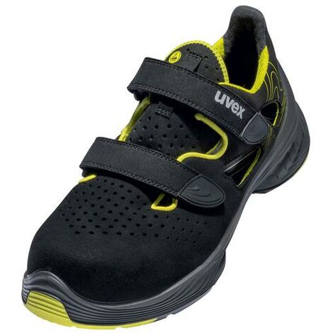 Uvex 6842838 1 G2 Sandalen S1 68428 schwarz, gelb Weite 11 Größe 38