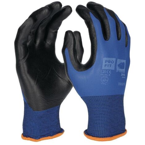 PRO FIT 596-9 Handschuhe SPIKE Größe 9 blau / schwarz EN 388, EN 407 PSA-Kategor