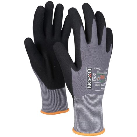 OX-ON Flexible Supreme 1600 Arbeitshandschuhe, grau, Größe L, 12 Paar