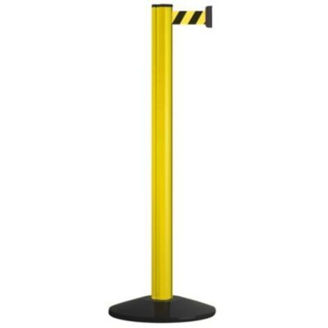 Gurtpfosten einfach D83xH1000mm Pfosten gelb Gurt gelb/schwarz VIA GUIDE (1/5)