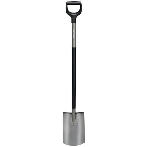 Gärtnerspaten rund mit D-Griff Stahl FISKARS