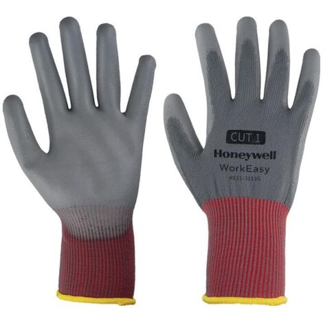 Honeywell 2132251 Vertigo Black PU C&G 1 Snijbestendige handschoenen, 100% zwarte polyamide gebreide handschoenen, 25 cm lang, geschikt voor precisiewerk, maat 8, 2132251-08 (pak van 10 paar