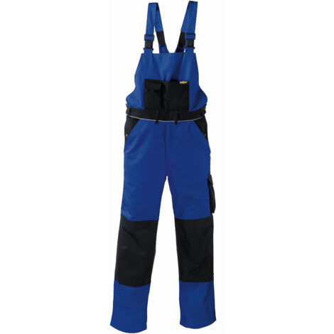 Canvas (320 g/m²) Latzhose AMAZONAS kornblau/schwarz Größe 26