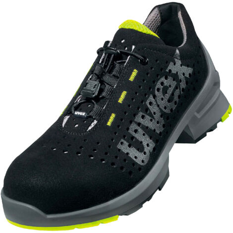 Uvex 1 S1 SRC ESD 85438 flache Sicherheitsschuhe  - 35 EU - Negro /Amarillo