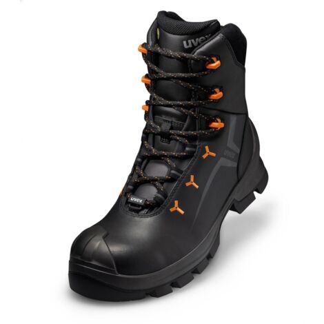 Uvex 6530344 2 MACSOLE® Stiefel S3 65303 schwarz, orange Weite 12 Größe 44